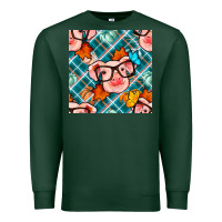 Sports Green fall pig seamless pattern Premium Sweatshirt - BundleAndBundleShop