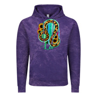 Cloud Purple Leo Zodiac Sign Sunflower Leopard Serape Vintage Hoodie - RanaPortraitStore