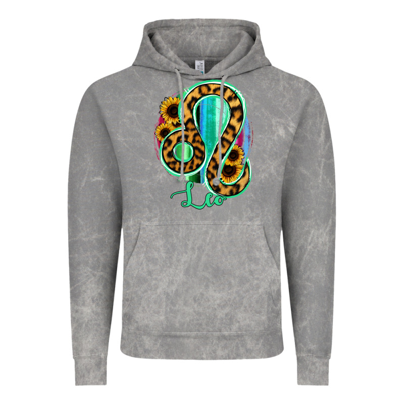 Leo Zodiac Sign Sunflower Leopard Serape Vintage Hoodie by RanaPortraitStore | Teevron