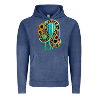 Vintage Denim Leo Zodiac Sign Sunflower Leopard Serape Vintage Hoodie - RanaPortraitStore