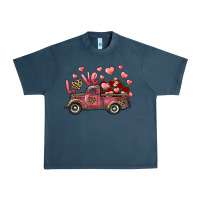 Midnight Navy love truck with roses and leopard Urban Heavy Tee - RanaPortraitStore