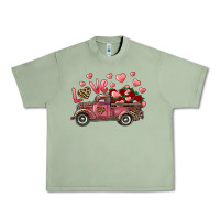 Oil Green love truck with roses and leopard Urban Heavy Tee - RanaPortraitStore