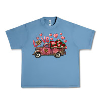 Pebble Blue love truck with roses and leopard Urban Heavy Tee - RanaPortraitStore