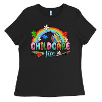 Black childcare life Ladies Tee - MaliasSmallBusiness