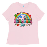 Bubblegum Pink childcare life Ladies Tee - MaliasSmallBusiness
