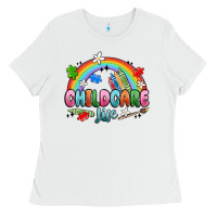 White childcare life Ladies Tee - MaliasSmallBusiness