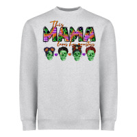 Heather Grey personalized this mama loves her monsters Heavyweight Sweatshirt - CowGirlArtShop