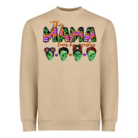 Mushroom personalized this mama loves her monsters Heavyweight Sweatshirt - CowGirlArtShop