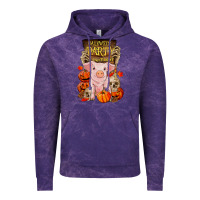 Cloud Purple halloween party pig Vintage Hoodie - RanaPortraitStore