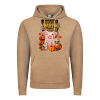 Vintage Coffee halloween party pig Vintage Hoodie - RanaPortraitStore