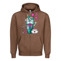 Chestnut Nurse Frappe Zipper Hoodie - FaDigitalArtStudio