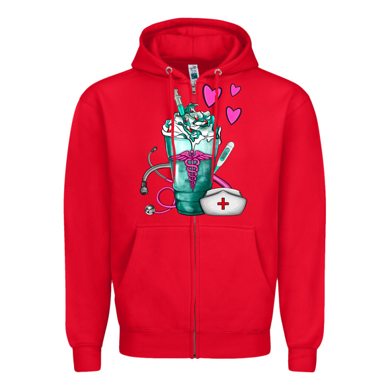 Nurse Frappe Zipper Hoodie by FaDigitalArtStudio | Teevron