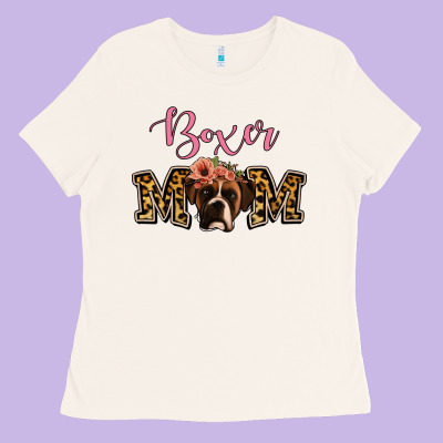 Boxer Mom Ladies Tee Designed By Jasminsmagicworld