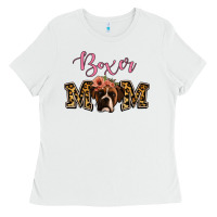 White Boxer Mom Ladies Tee - Jasminsmagicworld