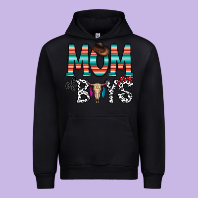 Mom Of Boys Urban Hoodie Designed By Cowhidedigitalart
