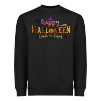 Black happy halloween trick or treat Heavyweight Sweatshirt - CowGirlArtShop