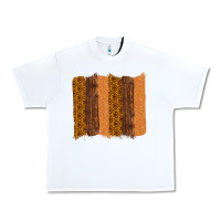 White Western Wood Glitter Vintage Pattern Urban Heavy Tee - Bettercallsaul