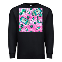 Black Western Medicine Seamless Pattern Premium Sweatshirt - BundleAndBundleShop