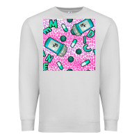 Dove Grey Western Medicine Seamless Pattern Premium Sweatshirt - BundleAndBundleShop