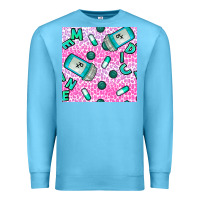 Ocean Blue Western Medicine Seamless Pattern Premium Sweatshirt - BundleAndBundleShop