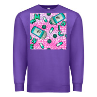 Purple Western Medicine Seamless Pattern Premium Sweatshirt - BundleAndBundleShop