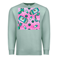 Seafoam Western Medicine Seamless Pattern Premium Sweatshirt - BundleAndBundleShop