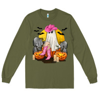 Army Green Halloween Cowgirl Costumes Long Sleeve Tee - texasbilliewilder