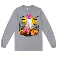 Heather Grey Halloween Cowgirl Costumes Long Sleeve Tee - texasbilliewilder