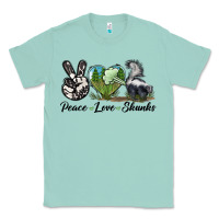 Seafoam Peace Love Skunks Classic Tee - LillyAllenDesigns