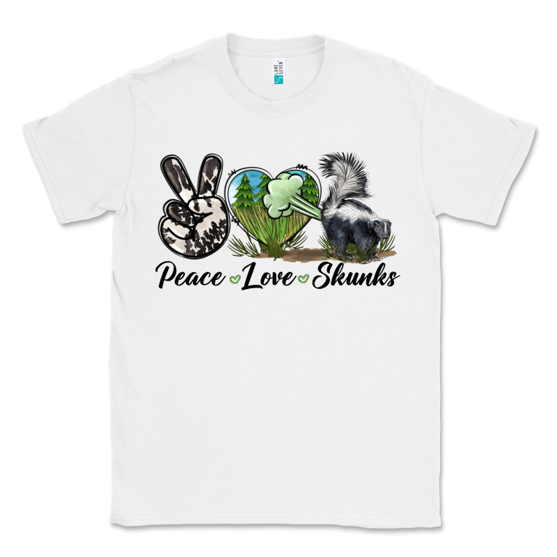Peace Love Skunks Classic Tee by LillyAllenDesigns | Teevron