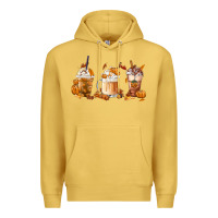 Antique Gold Fall Coffees Premium Hoodie - FaDigitalArtStudio