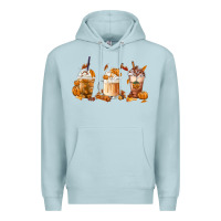 Blue Mist Fall Coffees Premium Hoodie - FaDigitalArtStudio