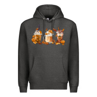 Charcoal Heather Fall Coffees Premium Hoodie - FaDigitalArtStudio