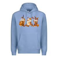 Colony Blue Fall Coffees Premium Hoodie - FaDigitalArtStudio