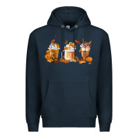 Navy Fall Coffees Premium Hoodie - FaDigitalArtStudio