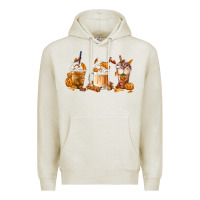 Oatmeal Heather Fall Coffees Premium Hoodie - FaDigitalArtStudio