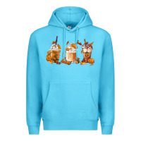 Ocean Blue Fall Coffees Premium Hoodie - FaDigitalArtStudio