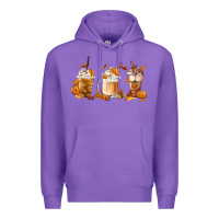 Purple Fall Coffees Premium Hoodie - FaDigitalArtStudio