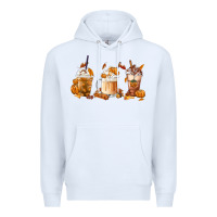 White Fall Coffees Premium Hoodie - FaDigitalArtStudio