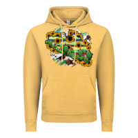 Vintage Mustard Guerrero Map Vintage Hoodie - RanaPortraitStore