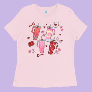Cup Disorder Valentine's Day Ladies Tee Designed By Maliassmallbusiness