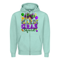 Seafoam Mardi Gras squad Zipper Hoodie - FaDigitalArtStudio