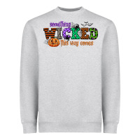 Heather Grey something wicked this way comes Heavyweight Sweatshirt - CowGirlArtShop