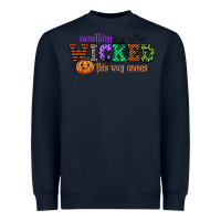 Navy something wicked this way comes Heavyweight Sweatshirt - CowGirlArtShop