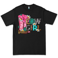 Black western cowgirl Premium Tee - NancyCooperArtShop