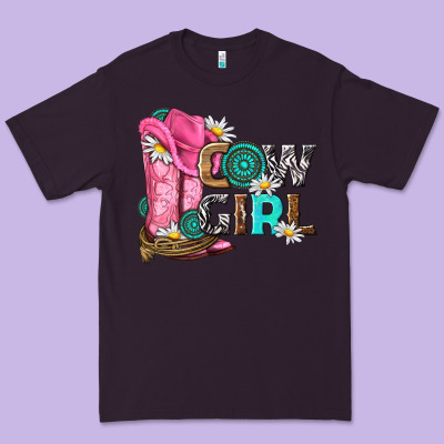 Western Cowgirl Premium Tee Designed By Nancycooperartshop