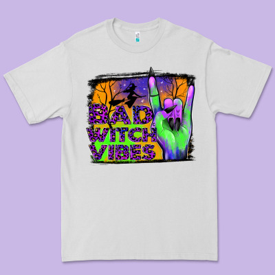 Bad Witch Vibes Premium Tee Designed By Jahusdesignshop