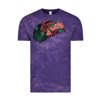Cloud Purple leopard flowers cowboy hat Vintage Tee - Jasminsmagicworld