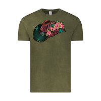 Vintage Olive leopard flowers cowboy hat Vintage Tee - Jasminsmagicworld