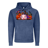 Vintage Denim Halloween Baby Pig Vintage Hoodie - RanaPortraitStore